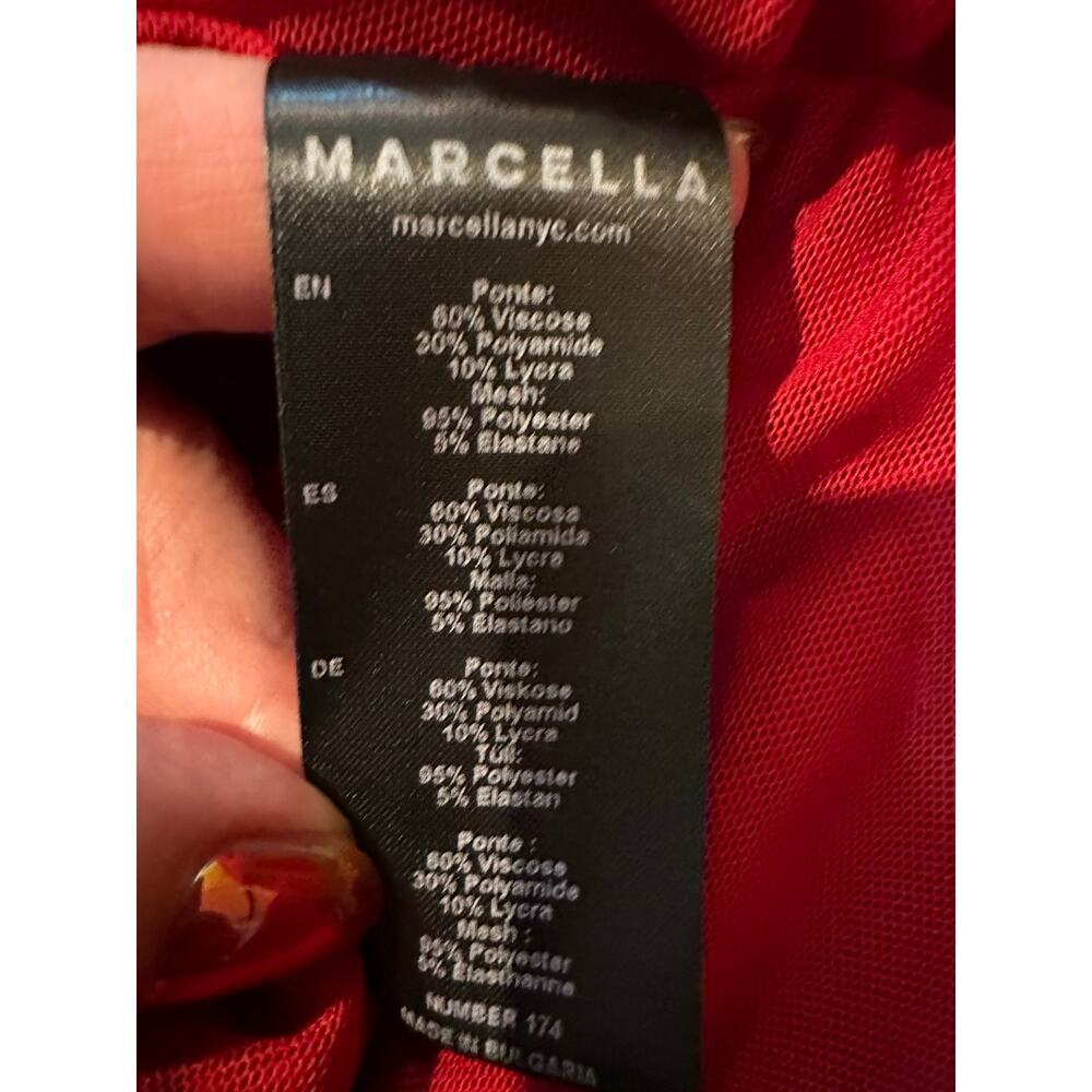 Marcella Natalia Strapless Midi Dress Women's XL Red NWT Minimalist Chic - Picture 11 of 16
